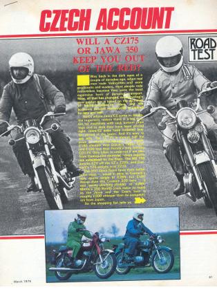 CZ 175 and Jawa 350 road test